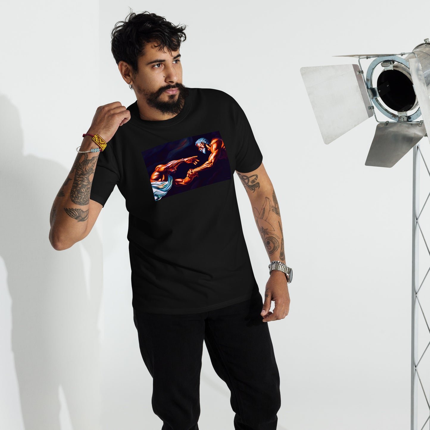 "CREATION OF GOD'S SON - FATHER" - Men’s premium heavyweight tee