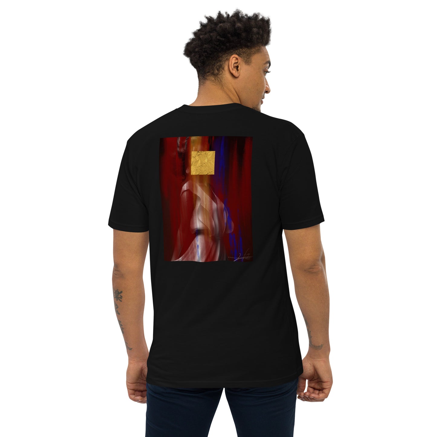 "UNPERCEIVED - LIAM IAN Scratched" Men’s premium heavyweight tee