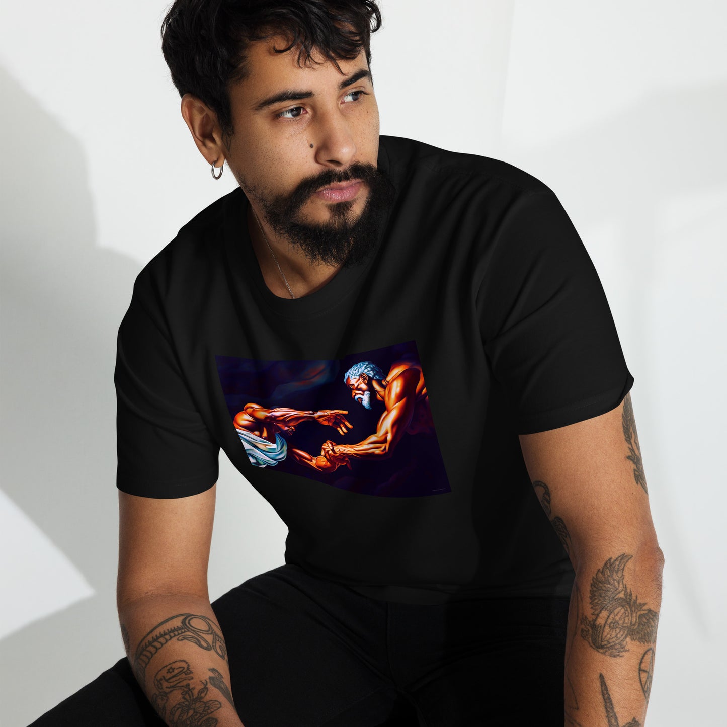 "CREATION OF GOD'S SON - FATHER" - Men’s premium heavyweight tee