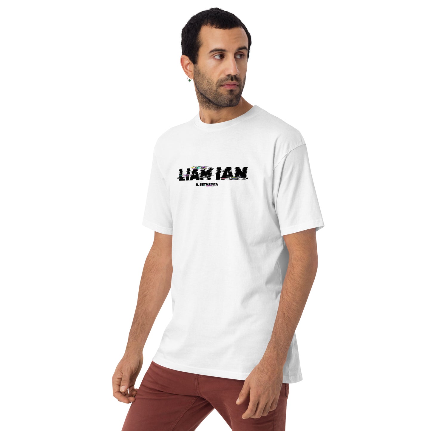 "UNPERCEIVED - LIAM IAN Scratched W" Men’s premium heavyweight tee