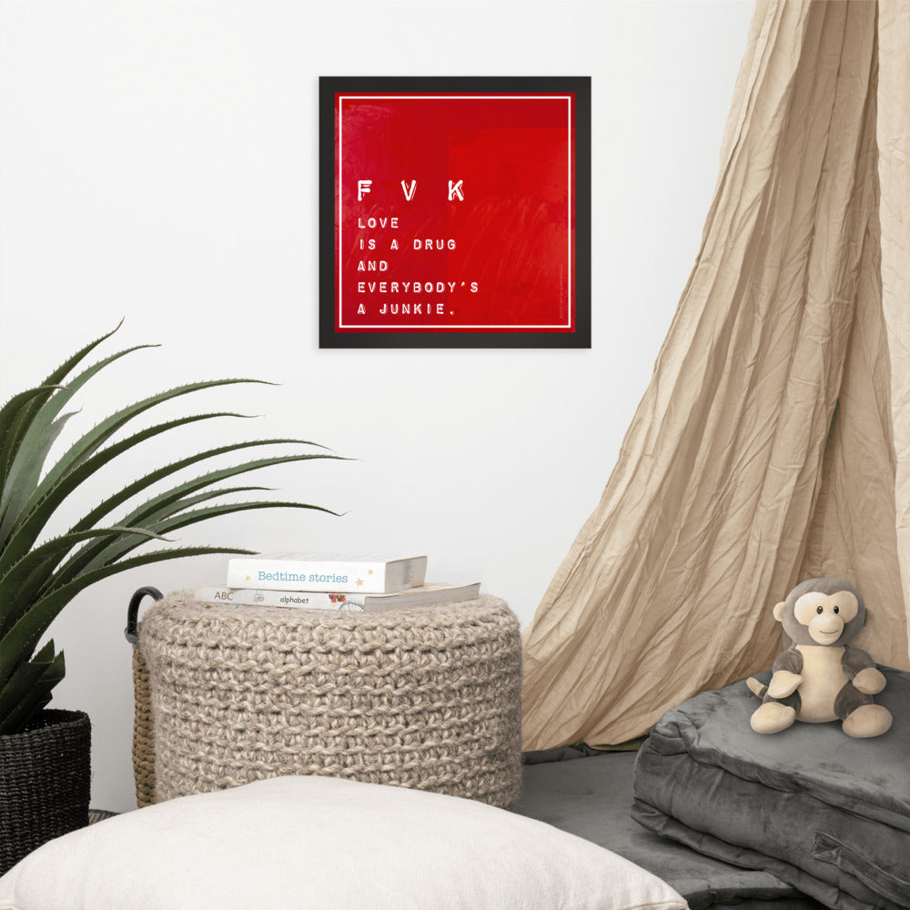 "F V K - Love" Framed poster