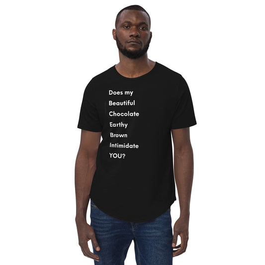 "DOES MY BEAUTIFUL" Men's Curved Hem T-Shirt