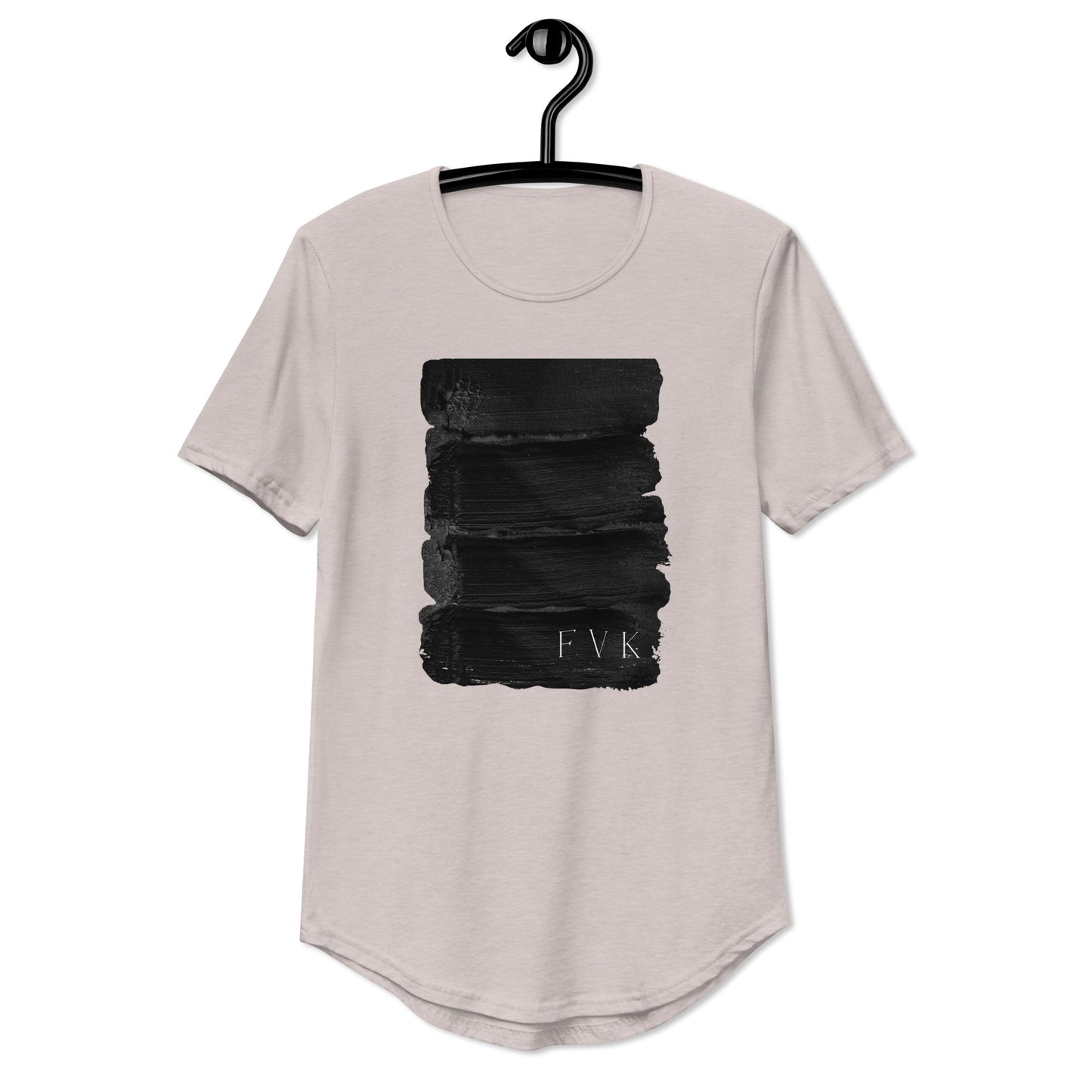 Black Paint - F V K - Men's Curved Hem T-Shirt