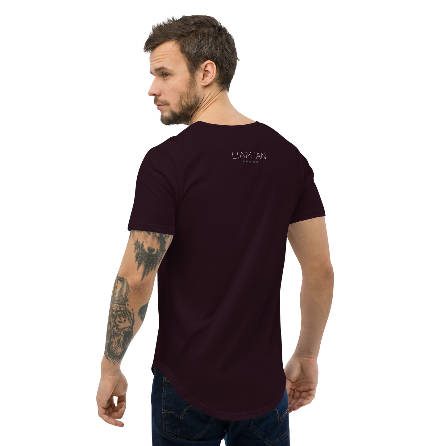 Black Paint - FVK - Men's Curved Hem T-Shirt