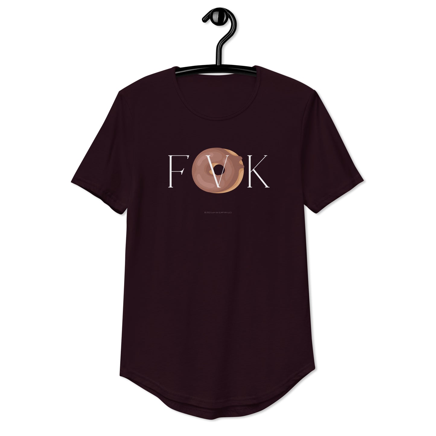 "F V K - Choc Iced Donut" - Men's Curved Hem T-Shirt